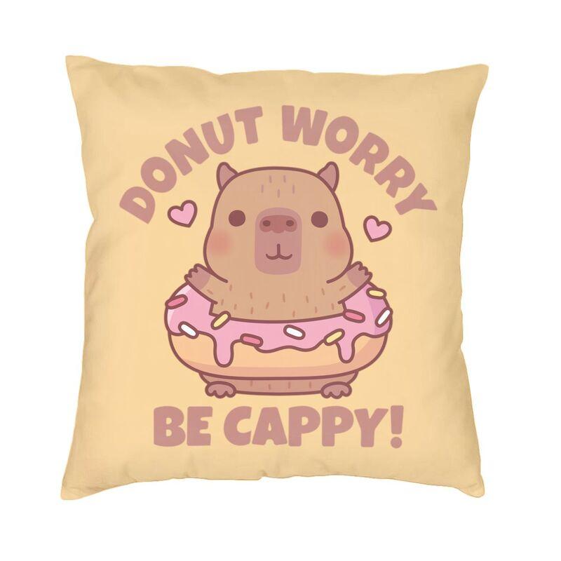 Custom Cute Capybara Cushion Cover Sofa Home Decor Square Throw Pillow Case 40X40Cm