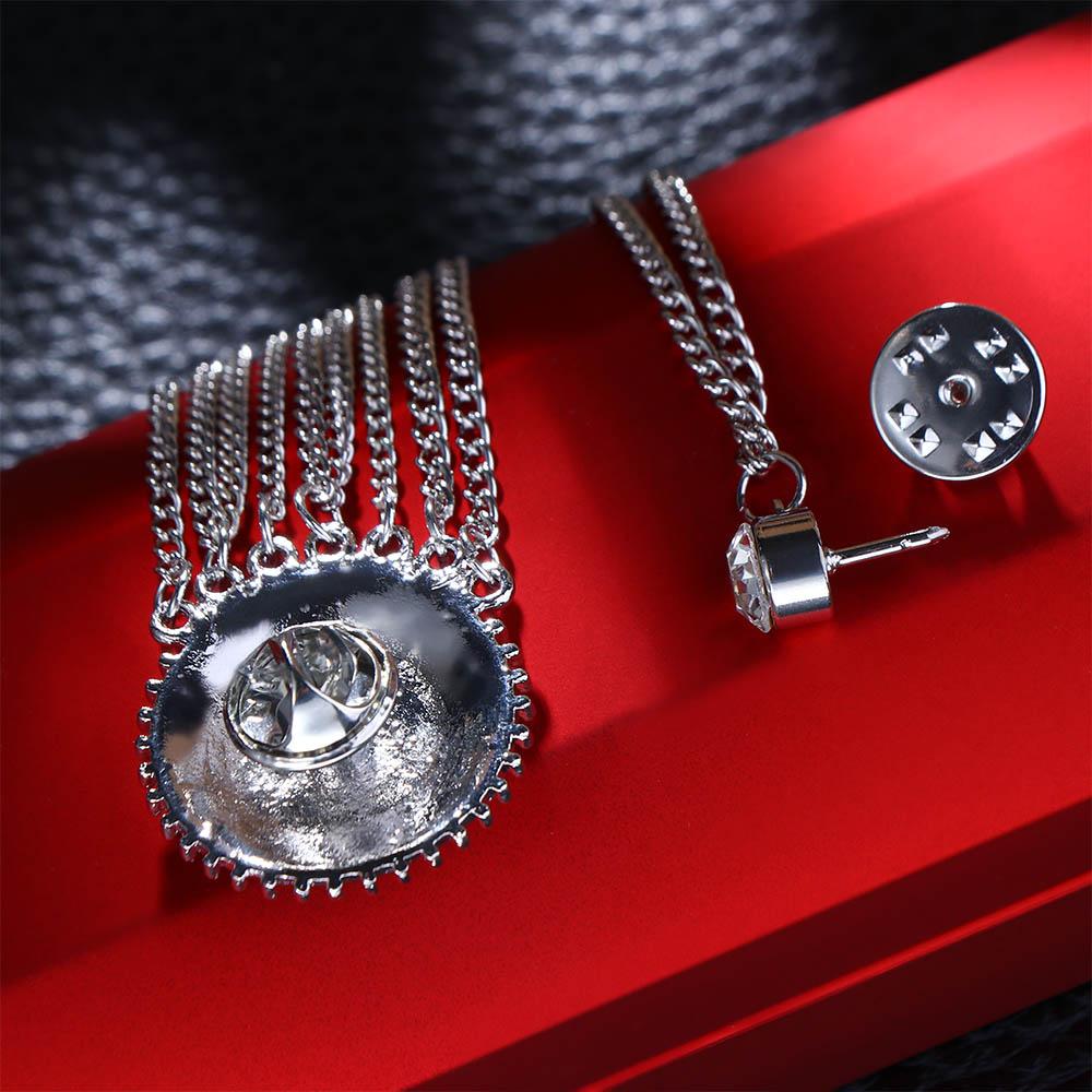 Suit Accessories Long Chian Creative Men Badge Fashion Jewelry Korean Style Pin Brooches