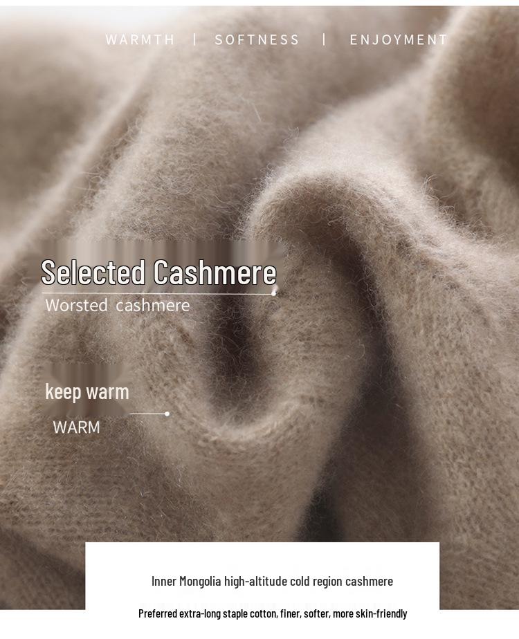 100% Pure Cashmere Women's Hollow Knit Neck Gaiter Scarf - Warm, Cold Protection, Korean Style