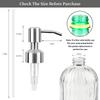 6 Pack Soap Dispenser Pump Replacement, 304 Rust Proof Stainless Steel Soap Dispenser Lids for Regular 28/400 Neck Bottles, Soap and Lotion Dispenser