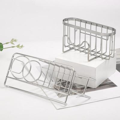 Yousheng Sponge Holder Kitchen Sink Caddy Strong Load-bearing Hollow Design Easy To Install Self Draining Sink Caddy Organizer Rack