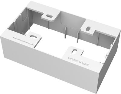 Caja de empotrar Vision Techconnect3 de 2 módulos, Caja de empotrar Tc3 2G