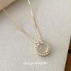 Cui Yan S925 Silver Bow Necklace with White Chalcedony & Pearls for Women - Light Luxury Princess Choker