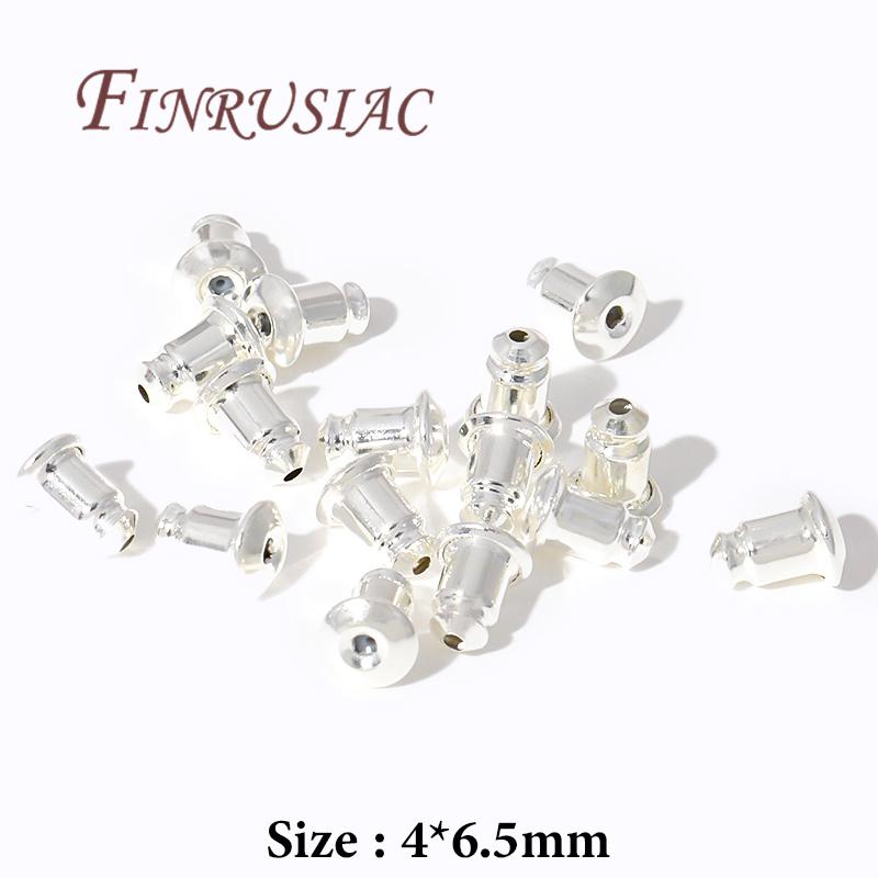 50/100Psc/Lots Gold Earring Backs For Studs 14K Gold Plated Earrings Stoppers,Caps For Earrings DIY Jewelry Making Supplies
