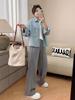 2025 New Hong Kong-Style Women's Denim Shirt Jacket: Casual Spring Loose Fit