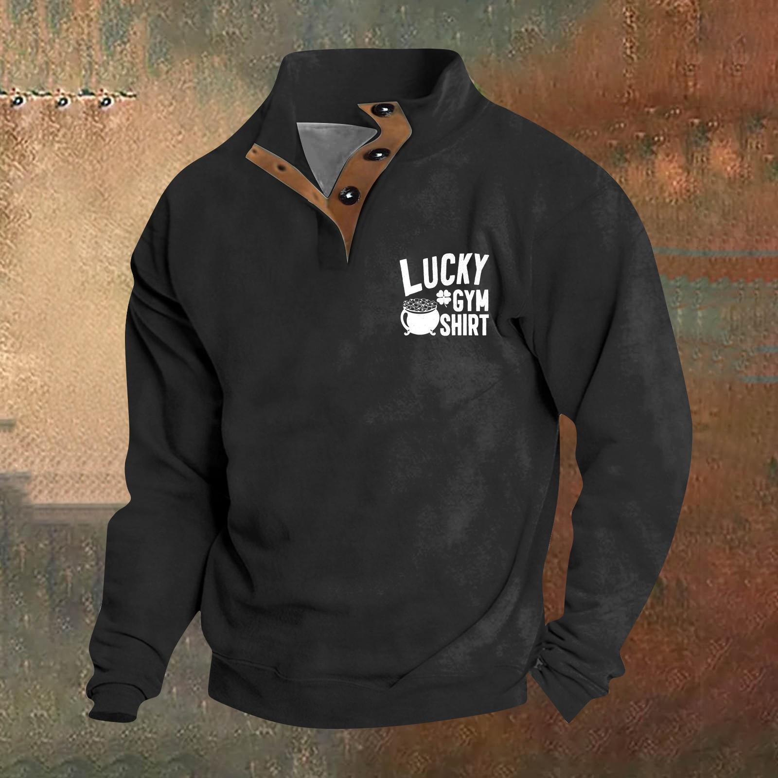 

Spring And Men s Standing Collar Sweatshirt Is Outdoor Casual Sweaters Tops L чёрный