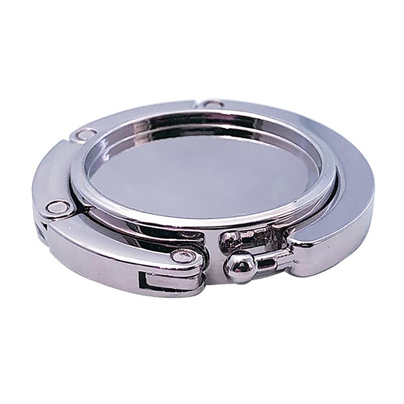 

Fashion Bag Holder Handbag Hanger Folding Hook Holder Portable Key Ring Rack Table Hook Hardware Travel Outdoor Storage срібний