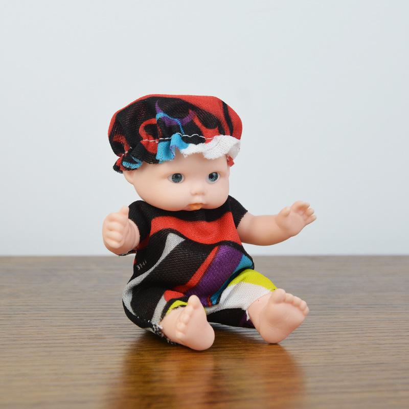 4 Inches Kawaii Cute Baby Doll Bebe Reborn Educational Toys for Kids Dollhouse Multi Joints Dolls