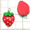 Set of 20 Red Resin 3D Fruit Charms: Strawberries and Apples for DIY Jewelry.