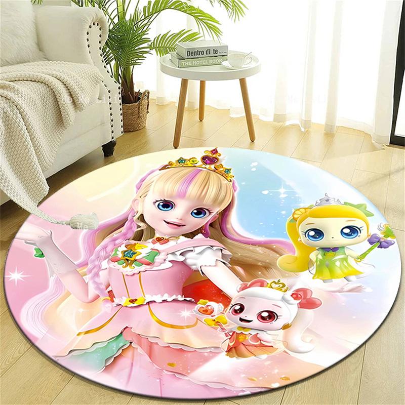 1pc Catch Teenieping Magic Sweethear (7) Design Printed Area Round Carpet for Bedroom Living Room Home Decor Rugs Mat Non Slip Mat Rug for Bedside