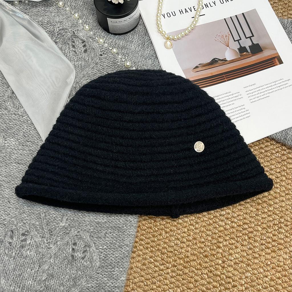 Autumn and winter soft glutinous plain face small fisherman hat children warm big head circumference basin hat winter versatile top hat