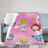 Mimitchi Tamagotchi Flannel Blanket Winter Soft Warm Throw Blanket for Girls Boys Couch Chair Funny Bedspread Sofa Bed Cover