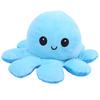 Octopus Plush Doll Reversible Stuffed DoubleSided Flip Animal Lovely Baby Toys(GreenBlack 20 x 10cm)