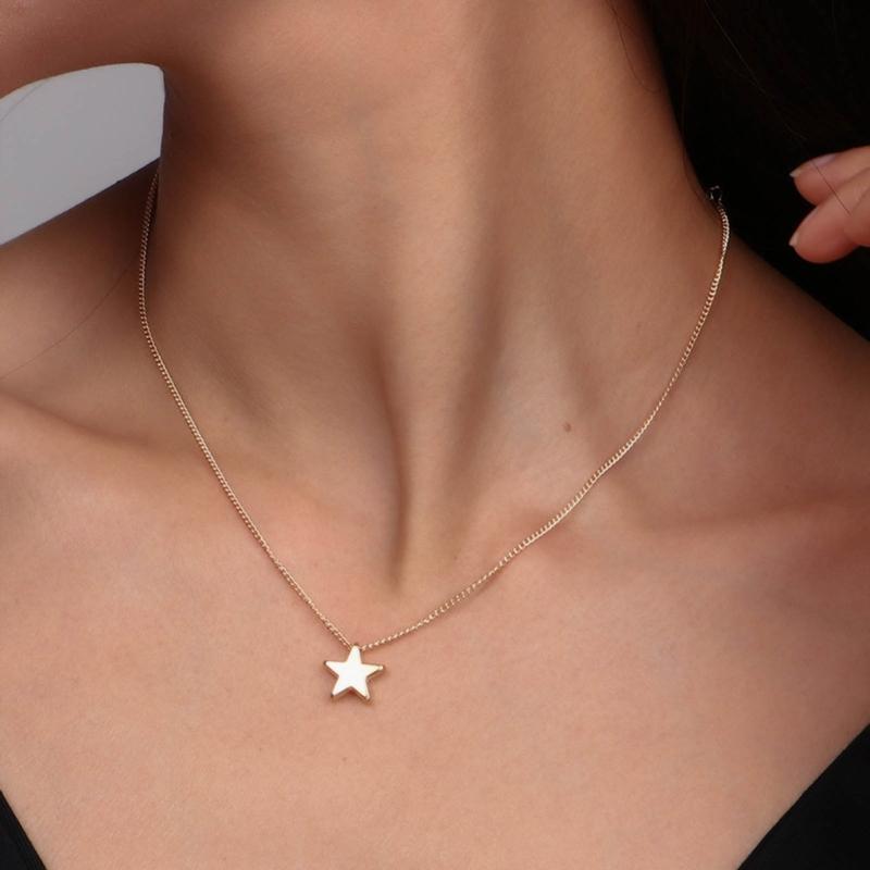 Unique Star Shaped Necklace Hip Hop Eye-catching Pentagrams Sweater Chain Summer Grunge Star Necklace Y2K Jewelry