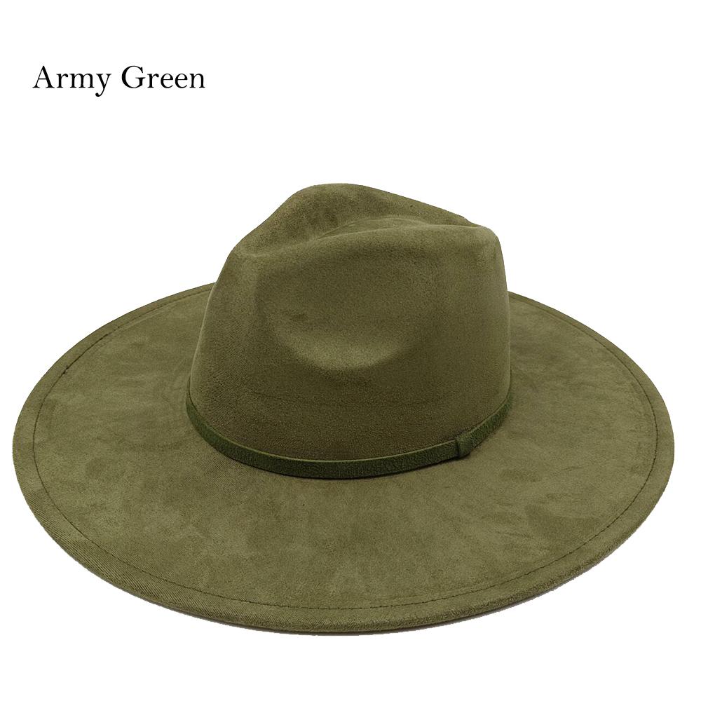 Fedora Women's Suede Wide Brim Hat Western Wide Brim Rancher Hat Pure Suede Jazz Hat Horse Riding Party Gift Hat Wide Brim Hat