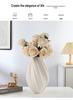 Modern Round Ceramic Vase - Creative Living Room Ornament for Dried Flowers