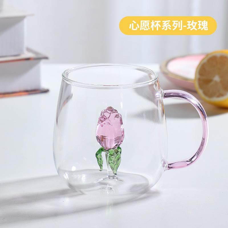 400 ml 3D-Wasserglas, Cartoon-Tierform, Glastasse, Kaffeetasse, kreatives Design, Modellierung, süßes Trinkglas, Wasserbecher, Geschenk für Liebhaber
