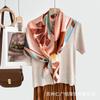 91Cm silk scarf women's 111% mulberry silk large nautical square scarf shawl, simple and generous European and American retro silk scarf