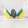 Yangyizhi Soap Holder, Stainless Steel Drain Tray, Wave Shaped 2-3 Soaps Sponge Organizer for Bathroom Shower Kitchen Countertops