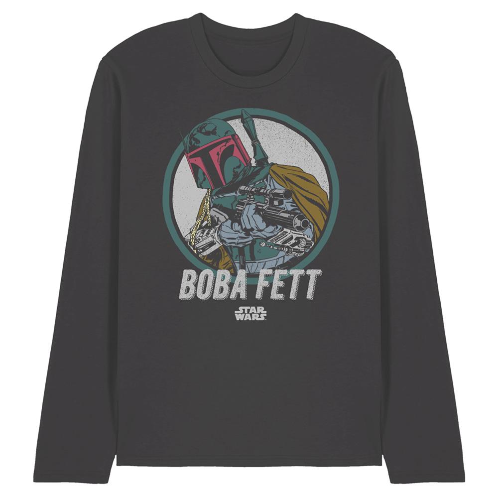 Star Wars Unisex Adult Boba Long-Sleeved T-Shirt