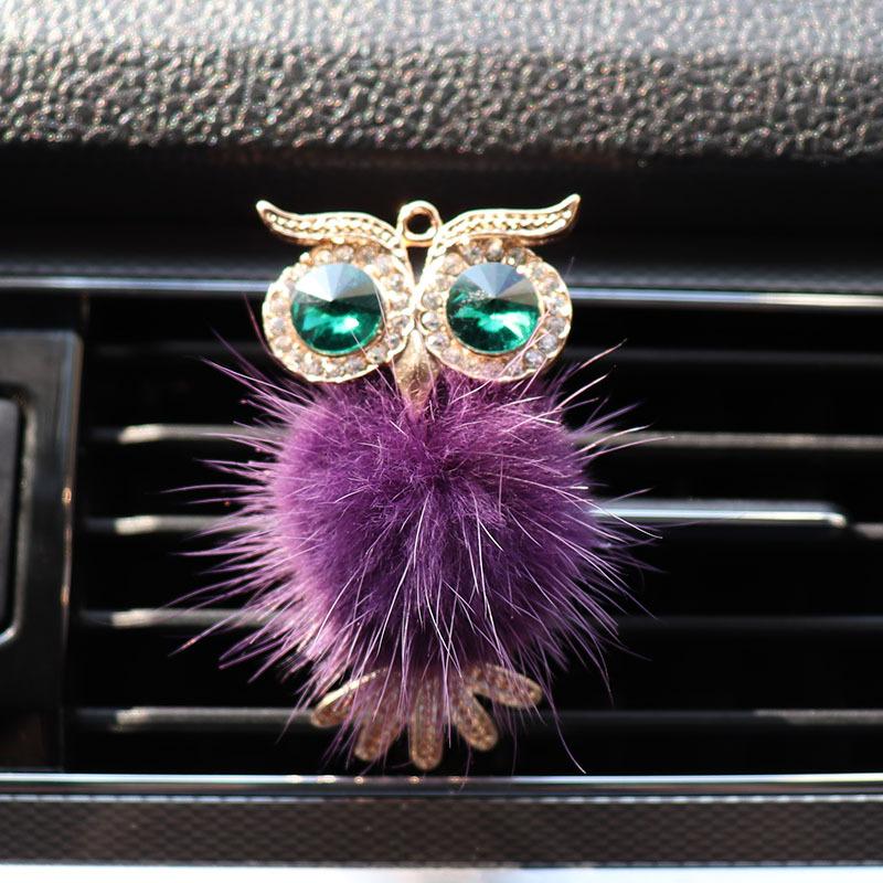 Mao Mao Owl Car Outlet Perfume Perfuel Inlays Drilling Cotycard Creative Creative Car Wind Found