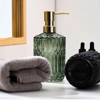 400ml Soap Dispenser Chic Glass Refill Empty Bottle Home Hotel Bathroom Conditioner Hand Soap Shampoo Bottle Detergent Container