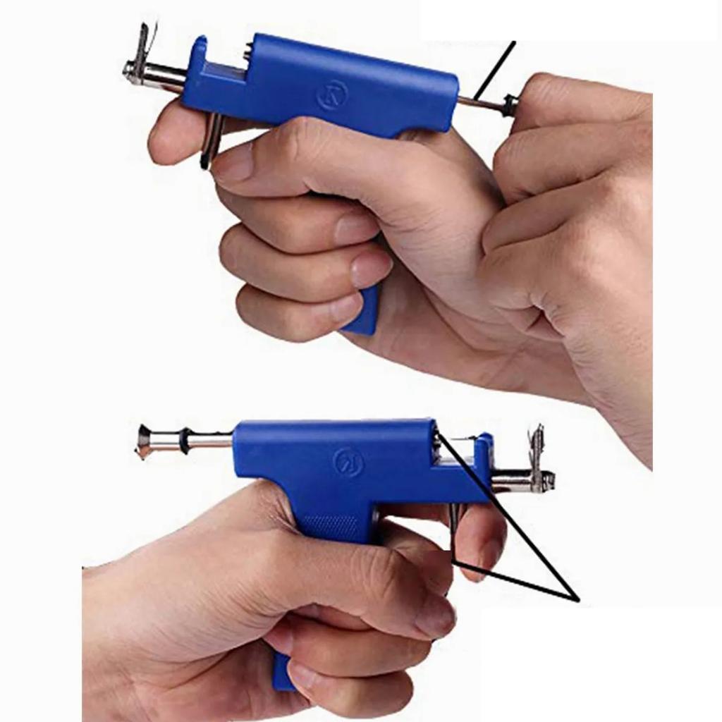 Zestaw do przekłuwania uszu, 98 szt., bezbolesne kolczyki ze stali tytanowej, bezpieczny, profesjonalny, wielofunkcyjny zestaw narzędzi do przekłuwania uszu