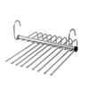 Stainless Steel Folding Pants Hanger – Multi-Layer Magic Clips & Retractable Space-Saving Organizer