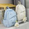 Schoolbag Large Capacity Small Fresh Schoolbag Female Junior High School Student College Style Polka Dot Backpack Versatile Lightweight Travel 