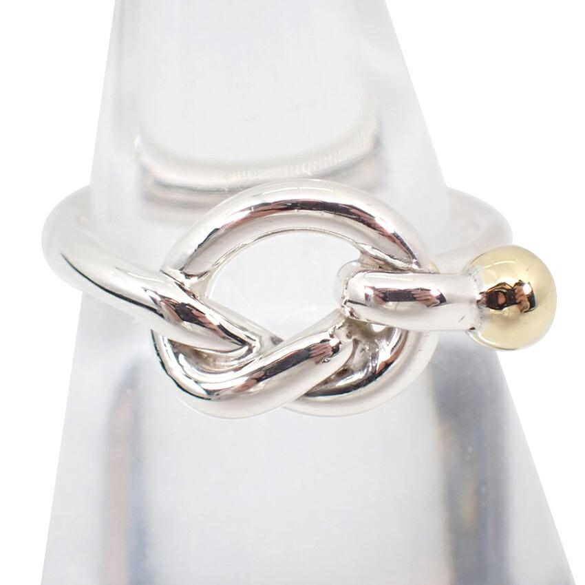 

[Used] TIFFANY 925/750 Hook & Eye Ring / Size 8.5 / g515-23