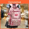 Nylon Cow Pattern Backpack For Women With Capacity For Daily Use