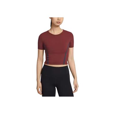 Dri-Fit Fashion Comfortable Versatile Short Yoga Tight Quick-Dry Short Sleeve T-Shirt Women Tops Red HQ4999-619