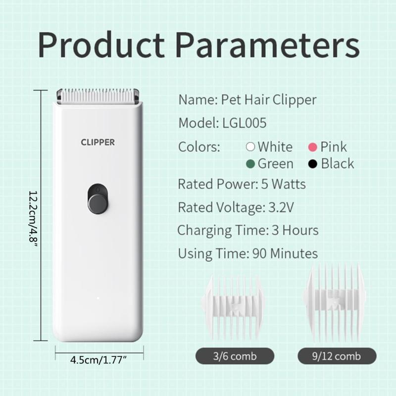 Pet Cat Hair Clippers Electric Dog Clippers Rechargeable Animal Grooming Haircut