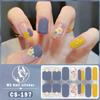 CS Waterproof No-Cure Gel Nail Wraps, Full Cover Japanese & Korean Style Heart Pattern Nail Stickers, Nail Patch Films