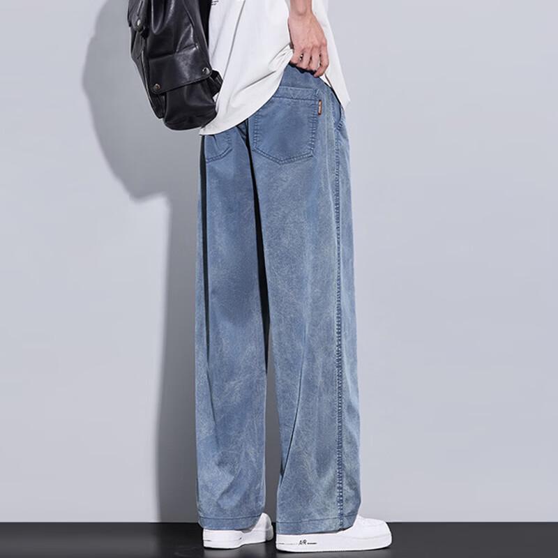 PLAYBOY Men's Lightweight Tencel Blend Straight Jeans