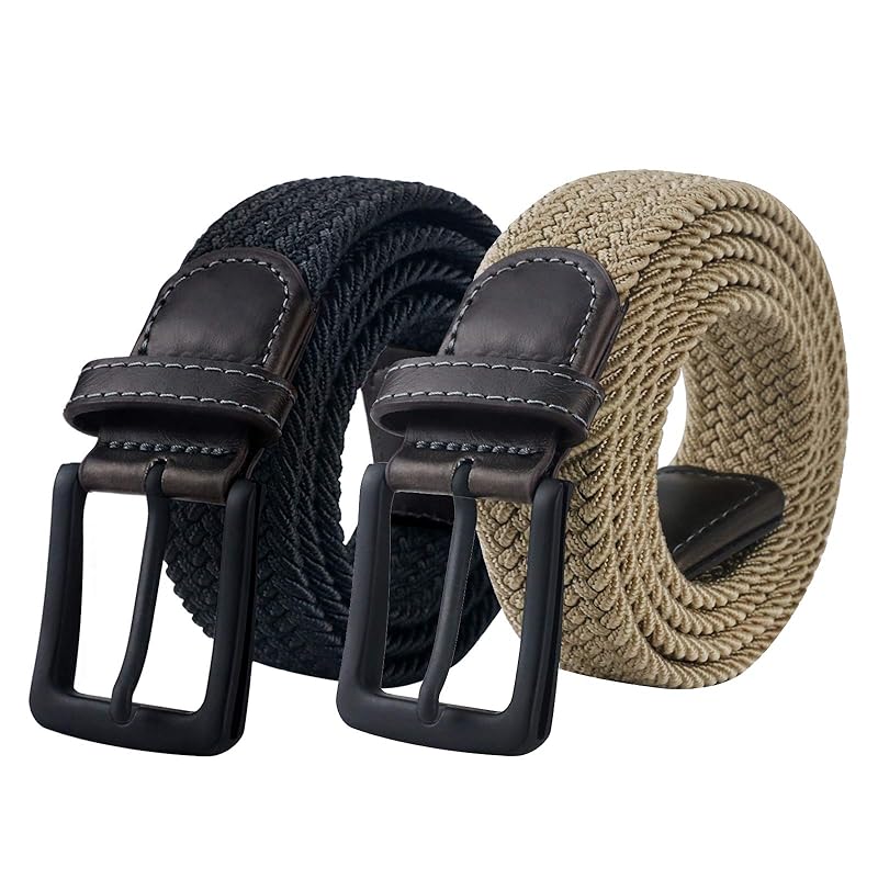 

[Alfili] belt men s casual work belt business Large size black gentleman belt big rubber 100cm