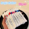 12Colors Acrylic Markers, Painting Tools Set, Perfect For Decoration