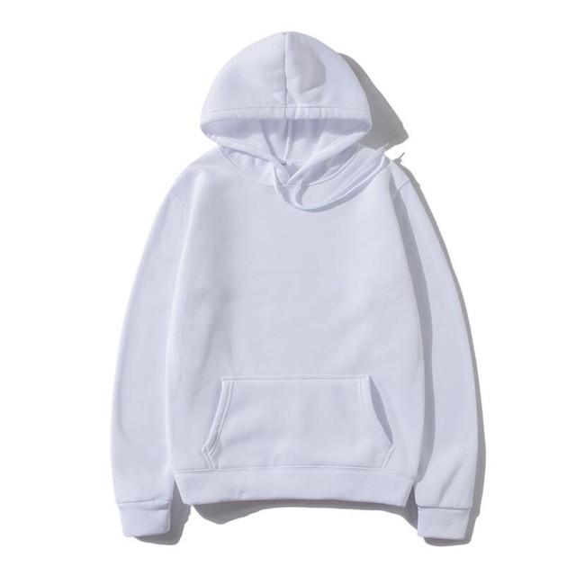 Herbst/Winter Unisex Plus Samt Dick Einfarbig Lockerer Hoodie