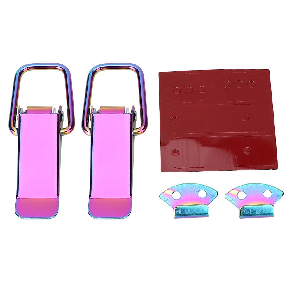 2pcs Universal Security Car Truck Hook Lock Clip Quick Release Purple