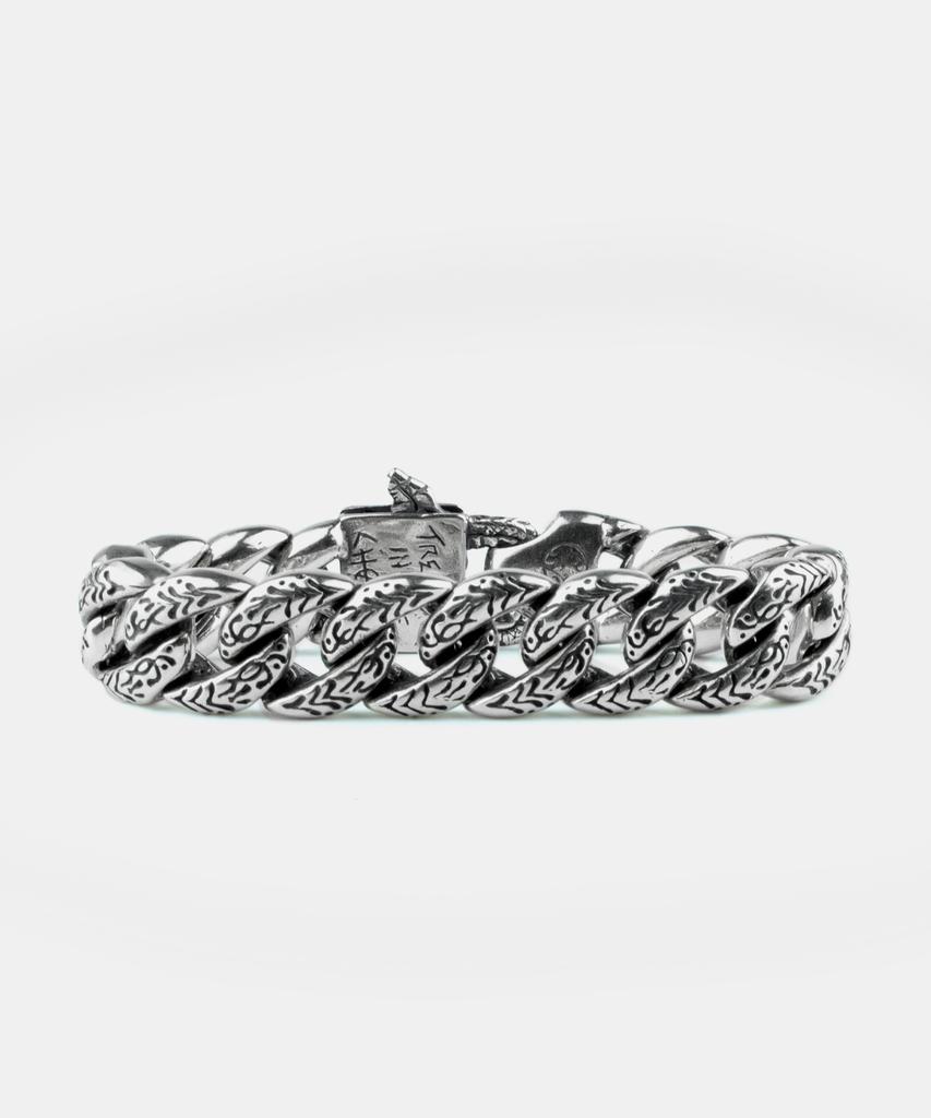 Sheen666 599 Paisley Silver Bracelet Snake Clasp
