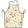 1pc Vintage Floral Sunflower Daisy Print Apron, Durable and Easy To Clean, Adjustable Waistband, Polyester Material, for Kitchen