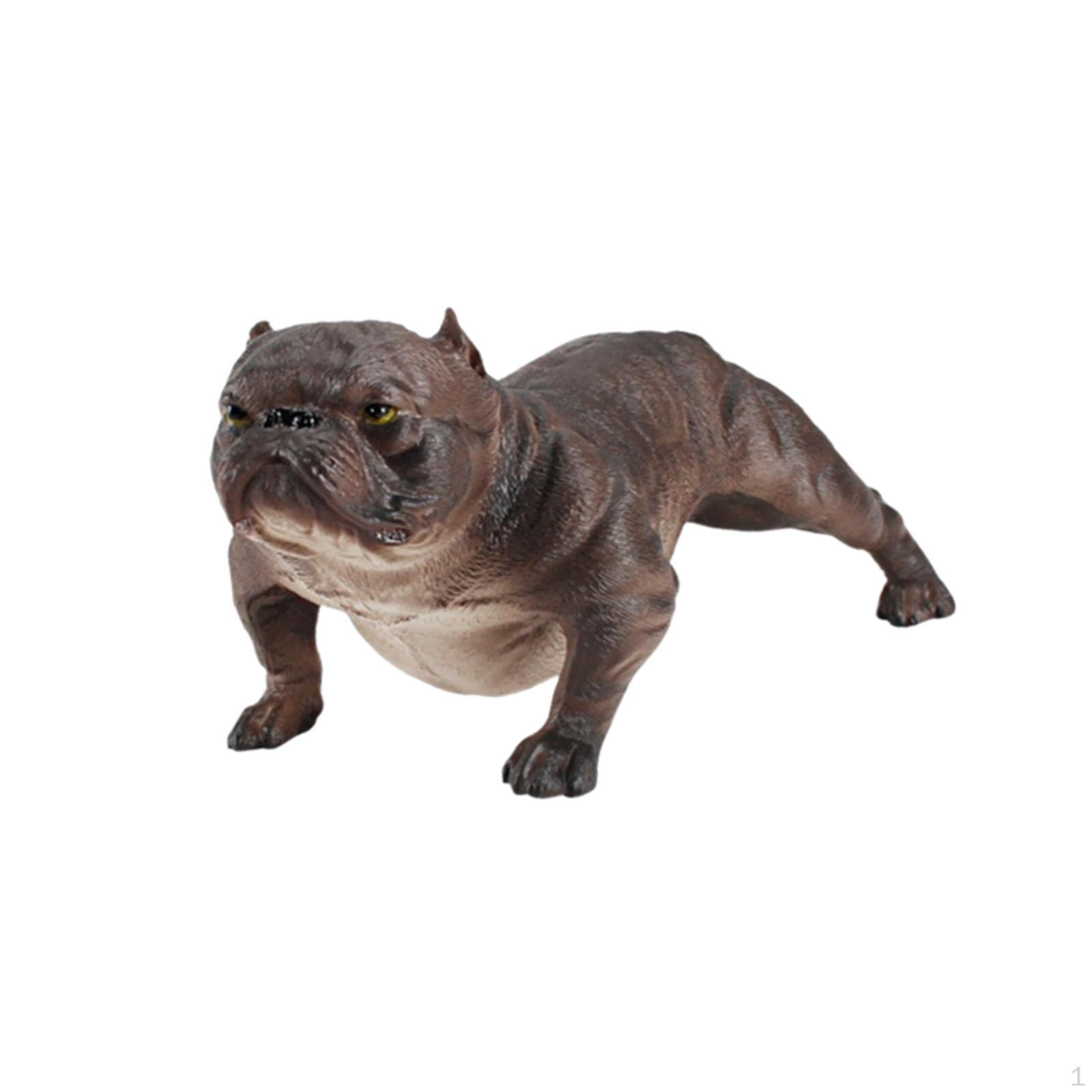 

Статуэтка собаки, реалистичная коллекционная настольная фигурка животного, имитационная модель скульптуры щенка Brown