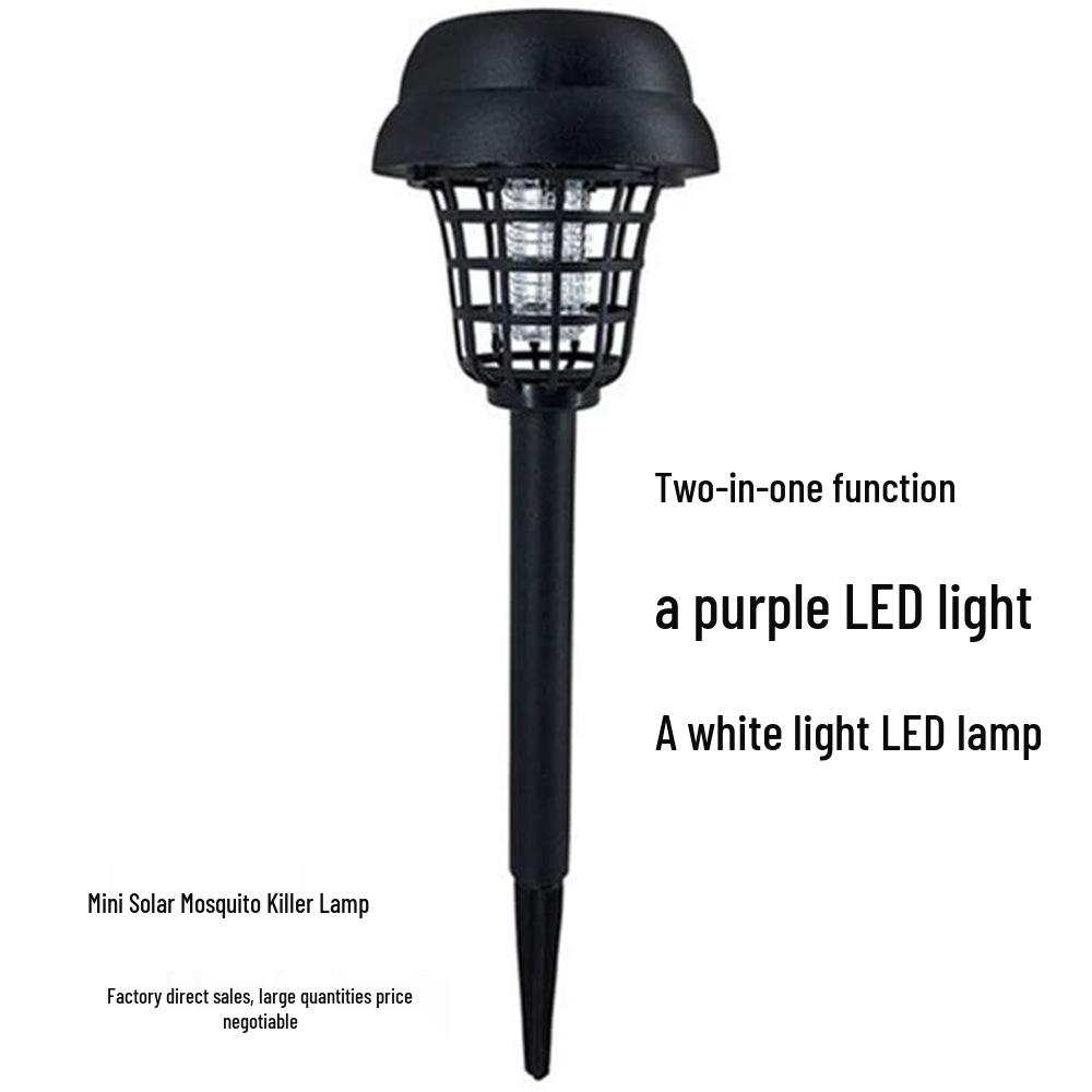 

Уличный солнечный уничтожитель комаров 2-в-1 и водонепроницаемый светильник для патио и газона Box of 1 чёрный
