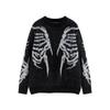 2024 Unisex Skelett-Design Mohair Pullover: Trendiger Herbst/Winter Cooler Streetwear Strick