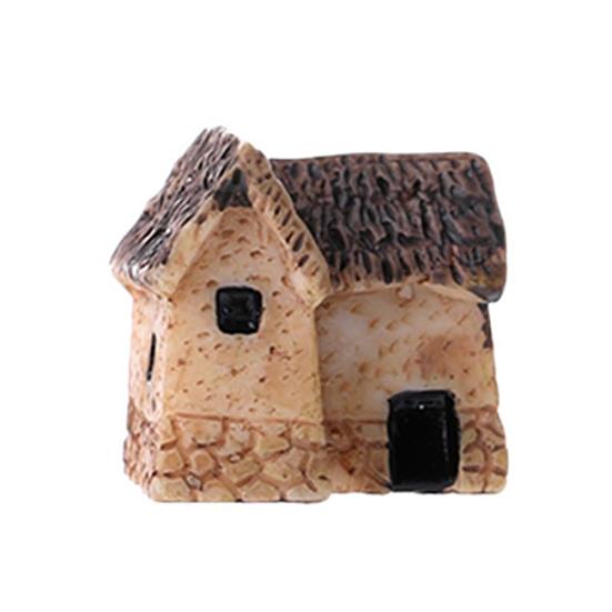 1/4Pcs Micro Landscape Miniature Village Stone House DIY Garden Ornament Decor
