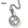 Hip-hop Ancient Cute Cartoon Animation Zodiac Pendant Copper Inlaid Zircon Luminous Trend Pendant Necklace One Piece