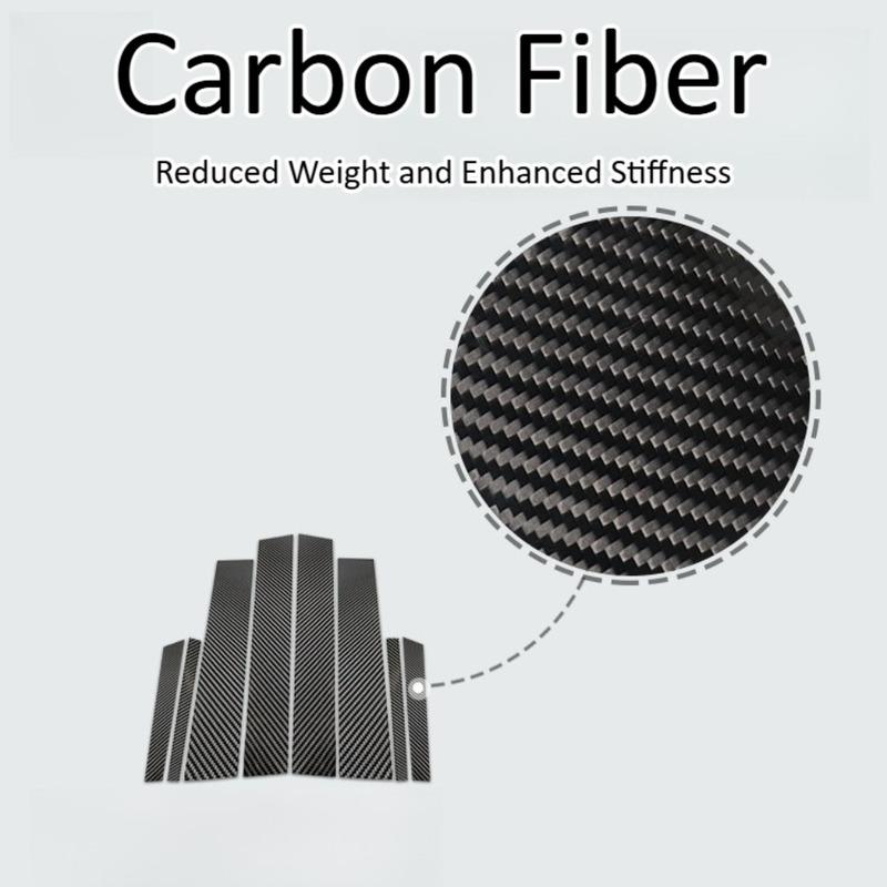 Real Carbon Fiber B Pillar Trim Sticker Panels For BMW X6 2009-2014 Car Exterior Styling Accessories Kit Sets Replacement Panels