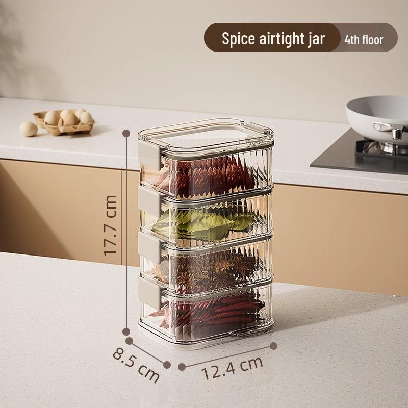 Stackable Spice Storage Box - Kitchen Seasoning Sealing Can