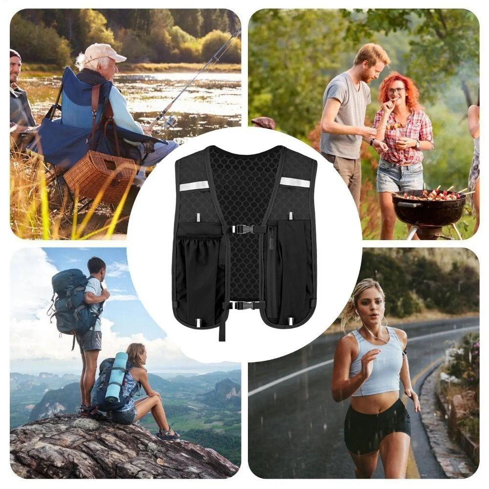Adjustable Running Hydration Vest Bag Breathable Outdoor Running Vest  Hiking