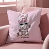 Cute E-Esther Bunny Pink Cushion Cover Multi-Scene Pillow Cover for Home & Car - Reversible, Soft & Durable for Daily Use